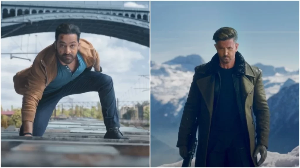 A gripping still from the War 2 teaser, showcasing Hrithik Roshan in a dynamic, action-packed pose that radiates intensity and establishes Kabir's commanding presence.


