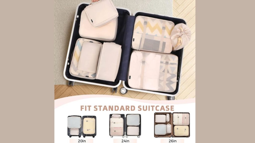 Various sizes of BAGAIL 8 Set Packing Cubes for travel