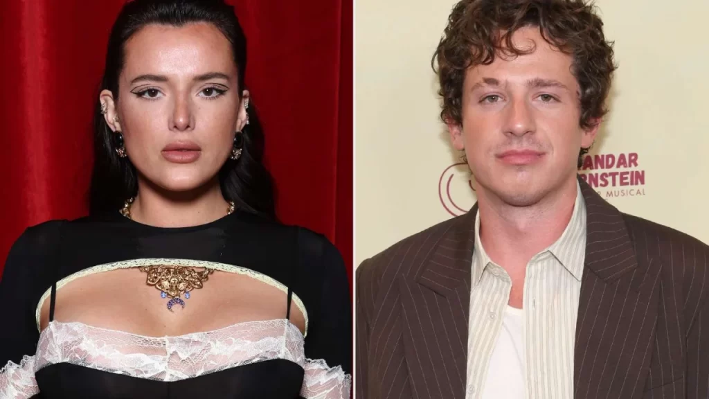 Bella Thorne and Charlie Puth side-by-side in editorial photo highlighting their public feud