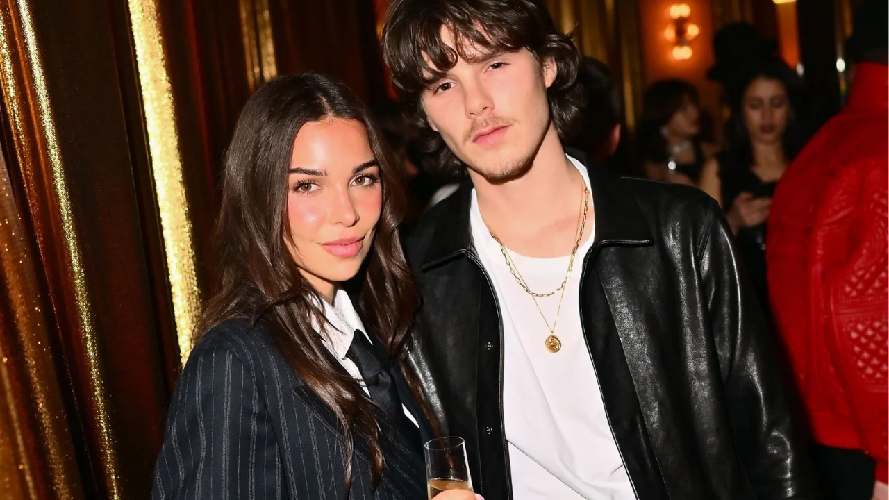 Cruz Beckham with girlfriend Jackie Apostel attending a family event