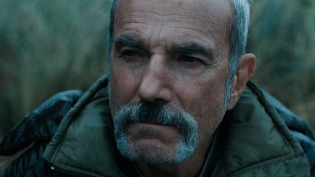 Daniel Day-Lewis intense close-up from Anemone trailer showcasing his emotional comeback performance.