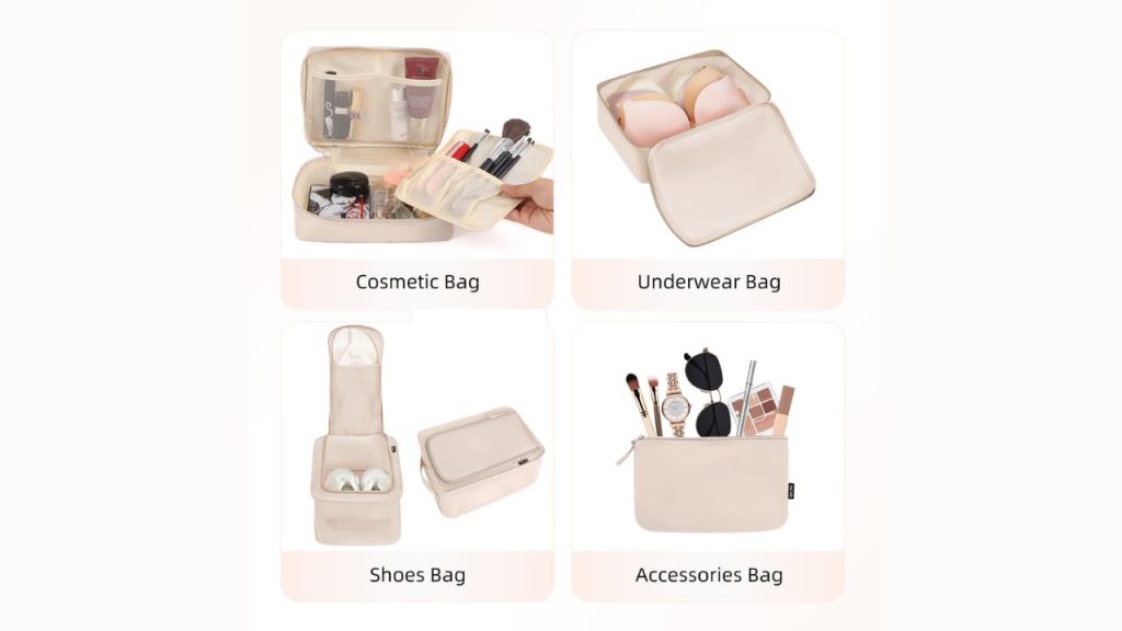 Close-up view of BAGAIL packing cubes premium fabric