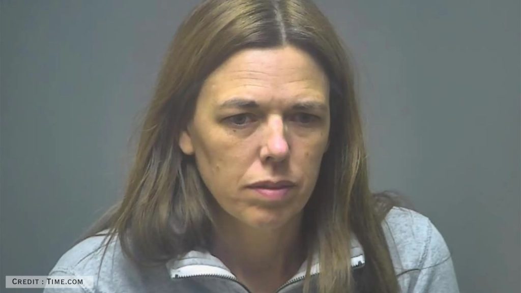 A serious-looking portrait or courthouse-style photograph of Kendra Licari taken during or after her arrest.