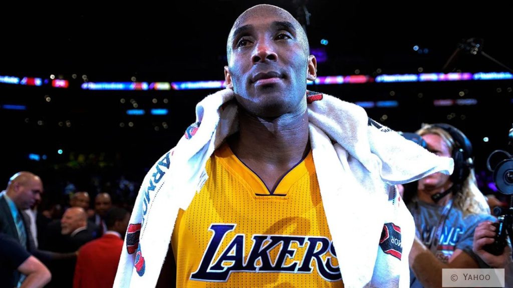 Young Kobe Bryant in Lakers jersey during his 1996 NBA draft era, inspiring “With the 8th Pick.”
