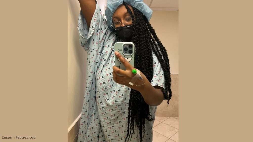 Natasha Allen sharing her story on TikTok, inspiring thousands with her strength and humor