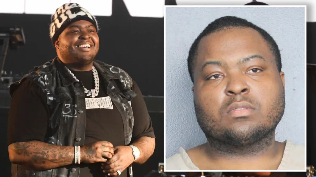 Rapper Sean Kingston in court receiving a 42-month prison sentence for a $1 million wire fraud scheme.