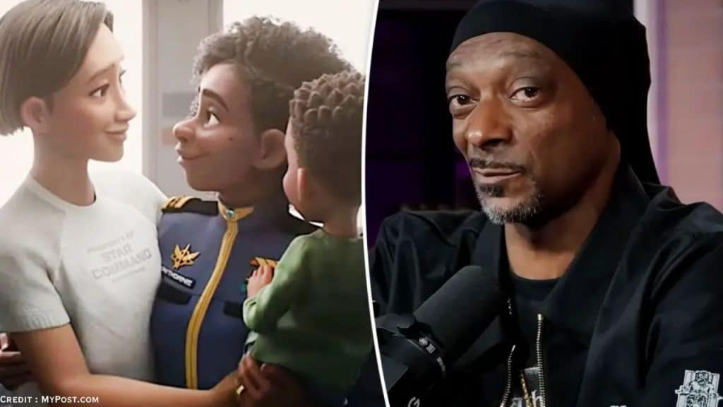 Snoop Dogg in a serious moment, addressing issues with children’s media content.