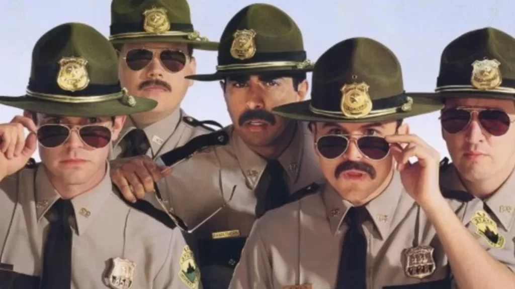 Director-actor Jay Chandrasekhar with fellow troopers on set