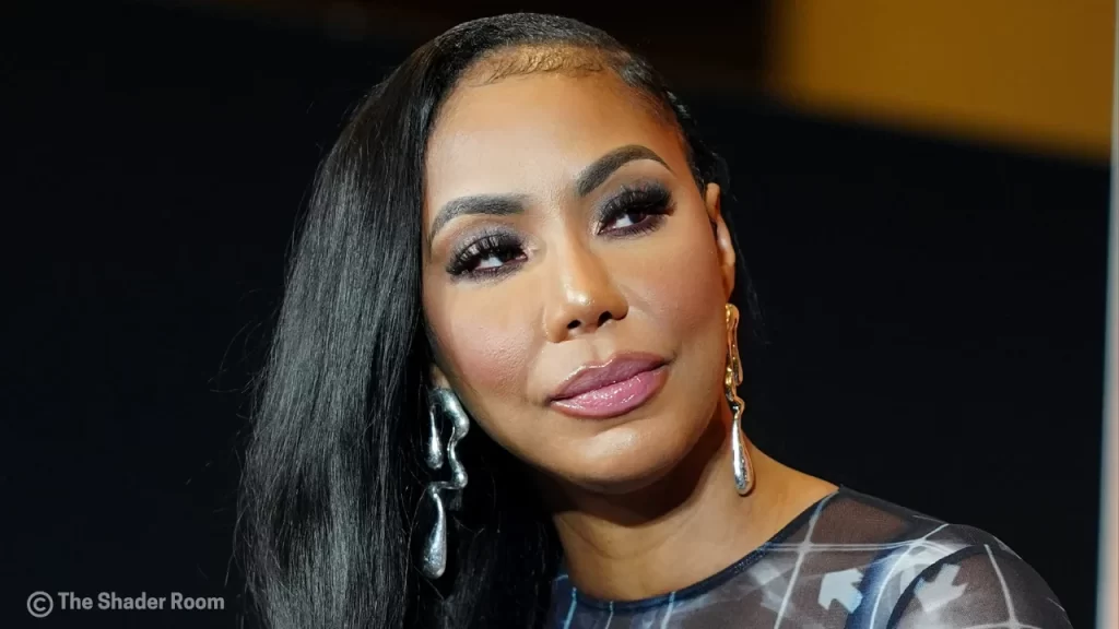 Tamar Braxton with a serious expression, appearing concerned — illustrating gravity of her recent health emergency.