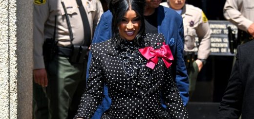Cardi B leaving Los Angeles courthouse after jury verdict in $24M lawsuit