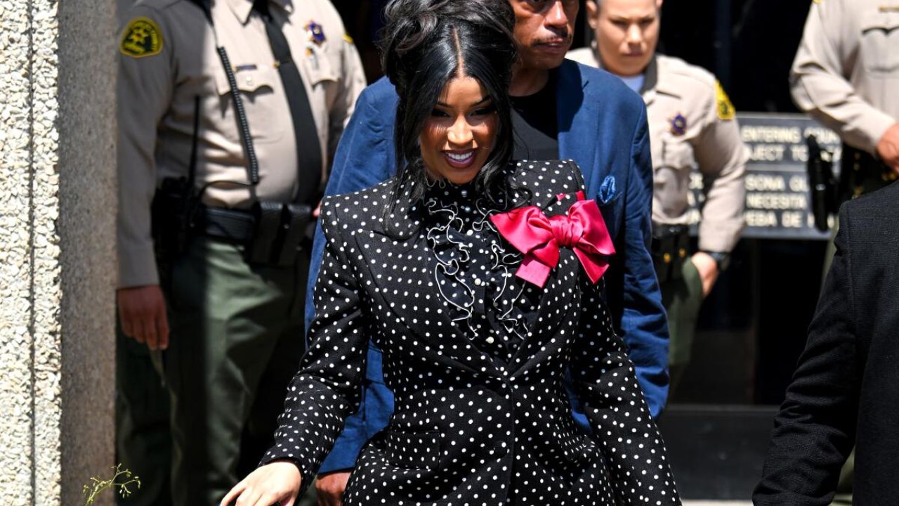 Cardi B leaving Los Angeles courthouse after jury verdict in $24M lawsuit