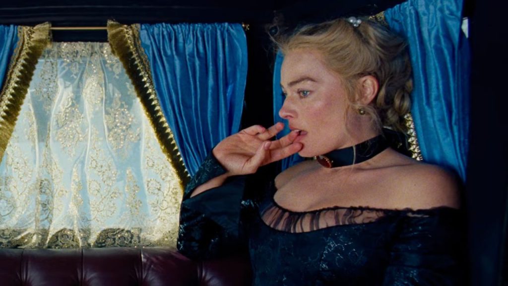 Close-up shot of passionate connection between Catherine and Heathcliff in the teaser