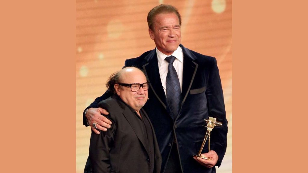 Danny DeVito and Rhea Perlman attending a public event together, showing their strong family bond.