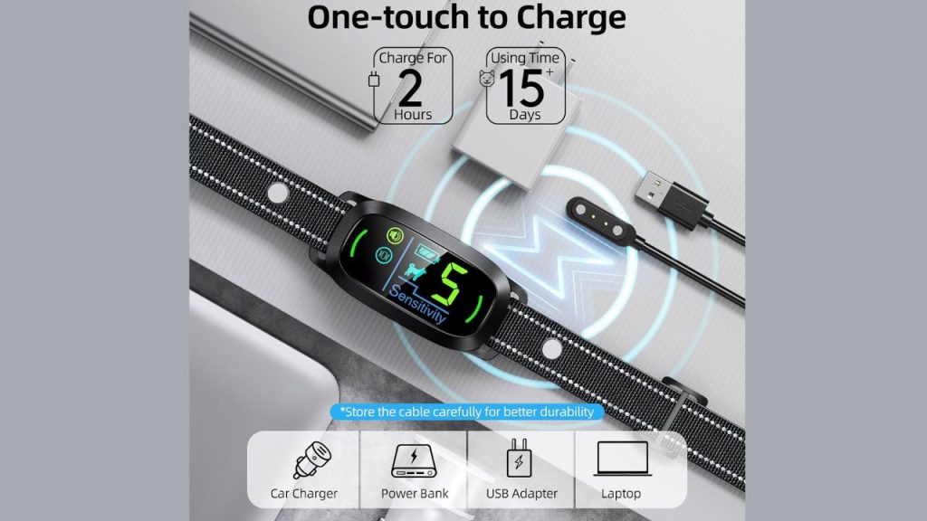 FAFAFROG Dog Bark Collar battery life and USB charging
