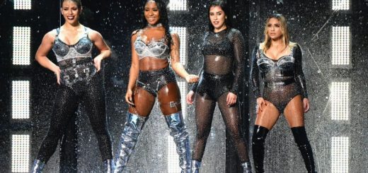 Fifth Harmony members Normani, Ally Brooke, Dinah Jane, and Lauren Jauregui performing together at the Jonas Brothers' concert in Dallas on August 31, 2025.