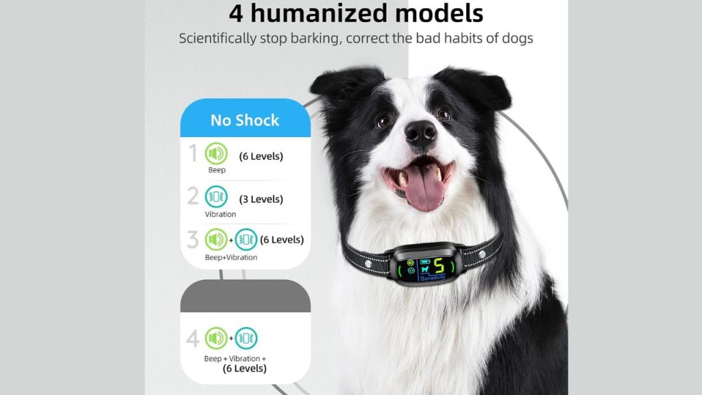 FAFAFROG Dog Bark Collar features – waterproof, rechargeable, adjustable sensitivity