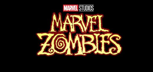 Key art for Marvel Zombies featuring the series logo and ominous, shadowed figures hinting at the undead Marvel heroes.