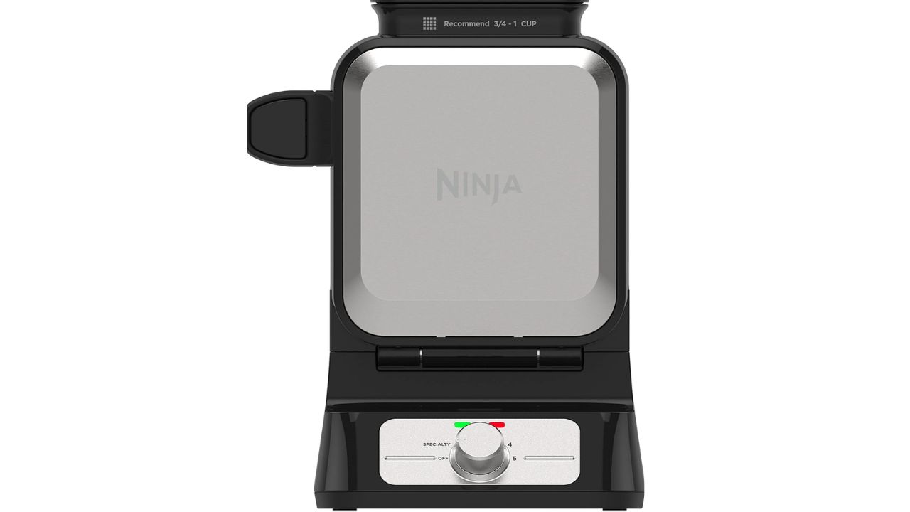 Ninja BW1001 NeverStick PRO Waffle Maker stainless steel vertical design