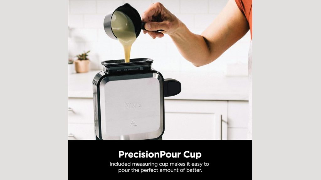 Ninja BW1001 PrecisionPour cup for mess-free waffle batter pouring