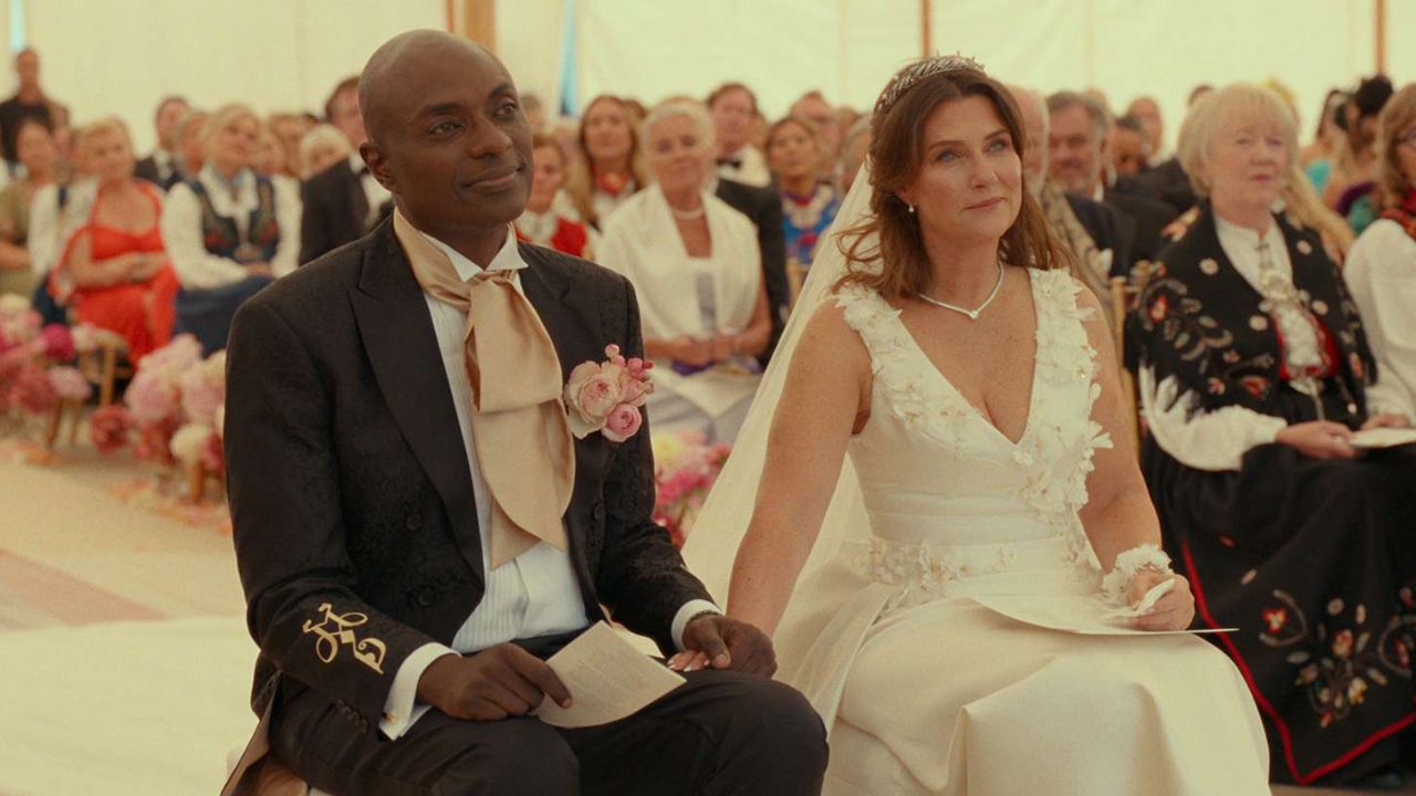 Princess Märtha Louise and Shaman Durek Verrett together in a reflective moment from the Rebel Royals trailer