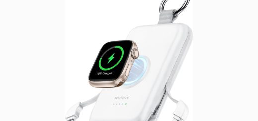 RORRY Portable Charger with sleek compact design in black color