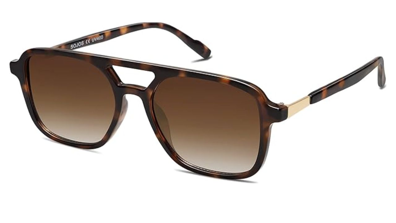 SOJOS Retro Aviator Sunglasses Shine with Style and Comfort