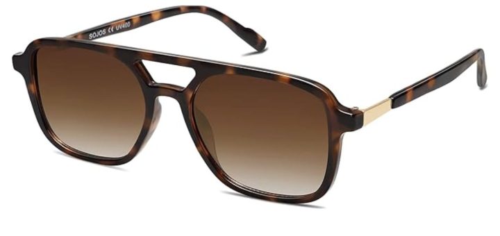 SOJOS Retro Aviator Sunglasses stylish design with UV400 protection