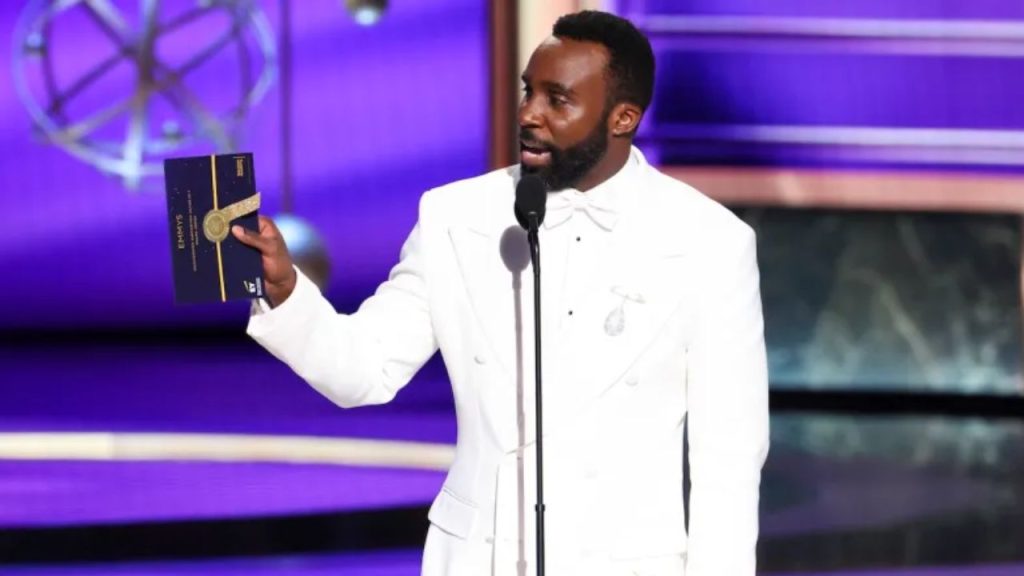 Tramell Tillman in emmy 2025 award acceptance speech
