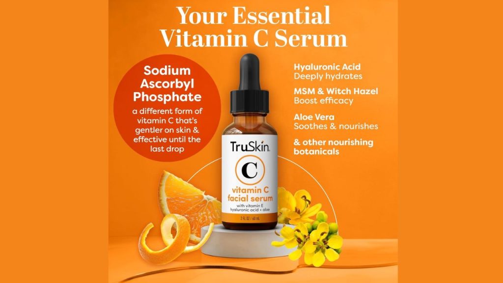 TruSkin Vitamin C Serum for Face – 1 fl oz bottle front view