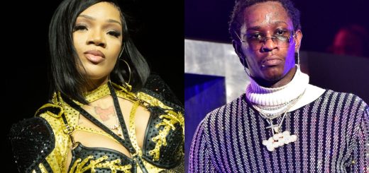 Young thug and GloRilla in an image