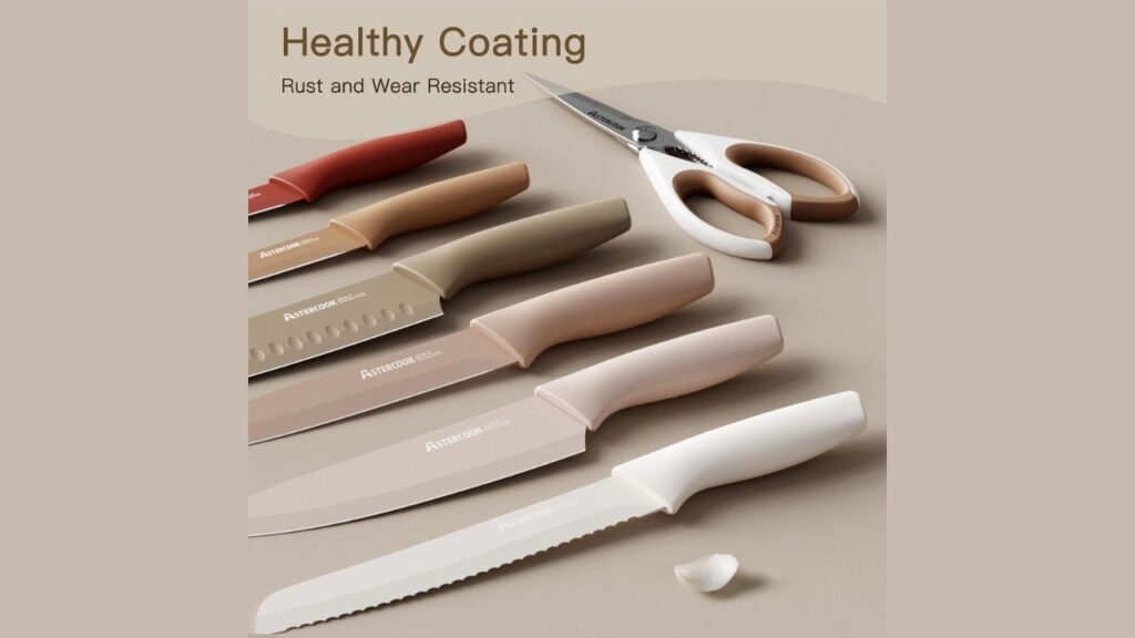 Astercook 13-Piece Knife Set healthy coating
