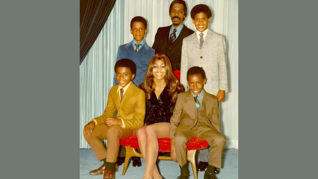 Tina Turner and Ike Turner with their children circa 1972. Michael Ochs Archives and Ika turner Jr.